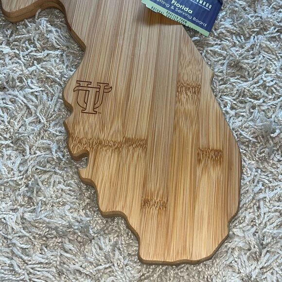 New Totally Bamboo State of Florida Shaped University of Tampa Serving Cutting B - Picture 2 of 9